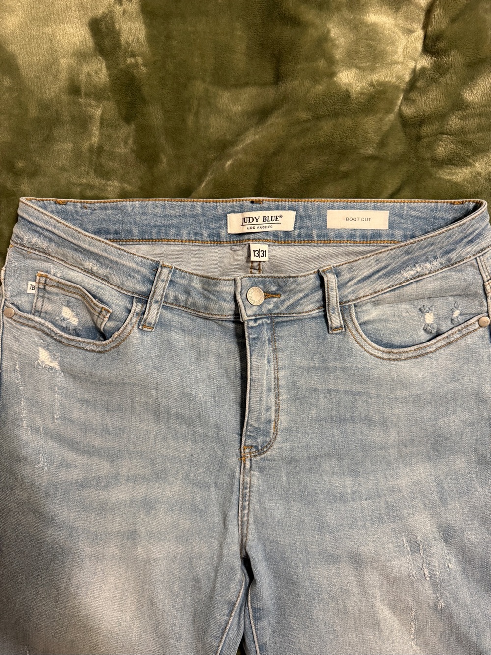 Judy Blue Light Wash Boot Cut Jeans - Pale Blue